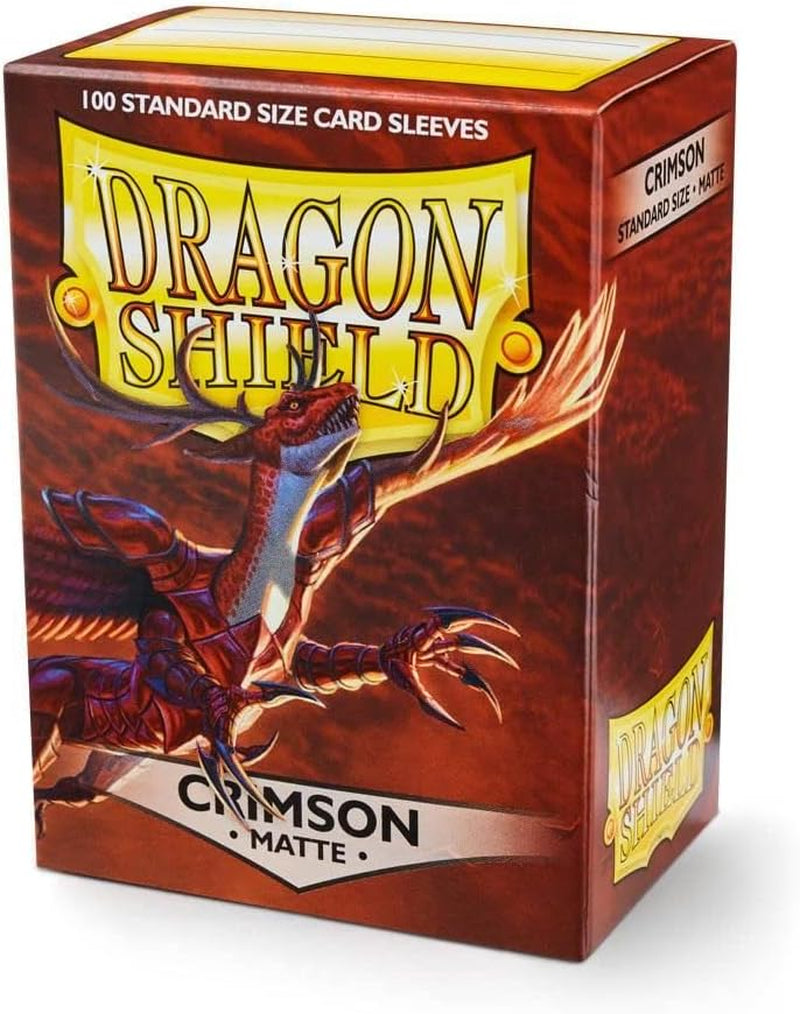 | Standard Size Card Matte Sleeves | 100 CT - Smooth & Tough Premium TCG Sleeves | Compatible with Pokemon, Flesh & Blood, One Piece & Magic the Gathering | Blood Red - Matte